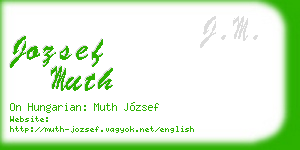 jozsef muth business card